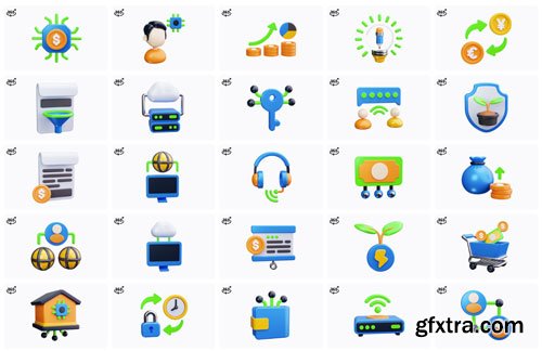 Iconscout - Digital Economy 3D Icon Pack
