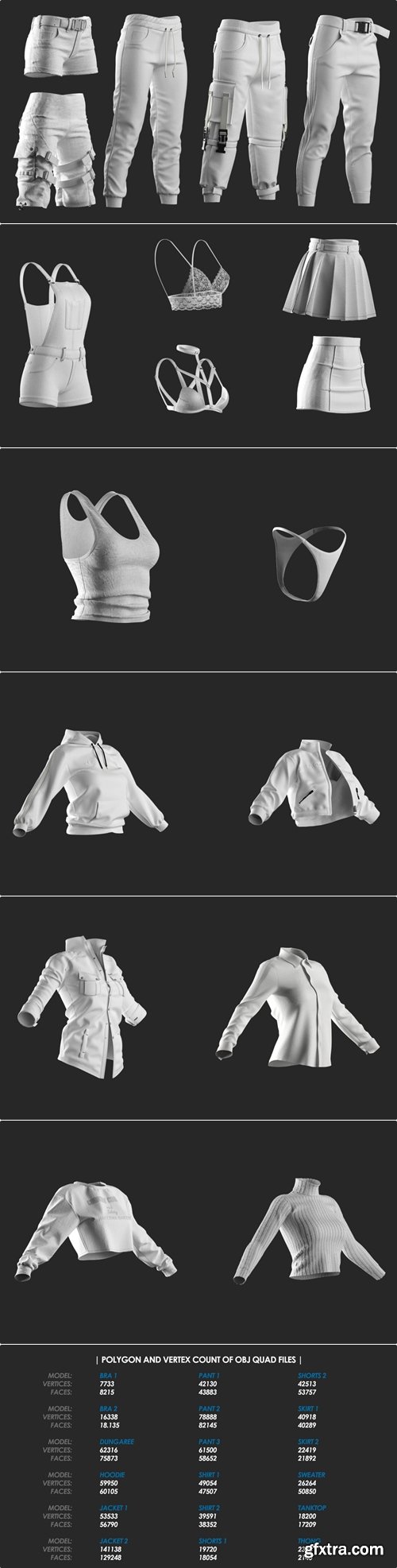 Artstation - 18 Women\'s Clothes - VOL 1 - Marvelous / CLO Project file