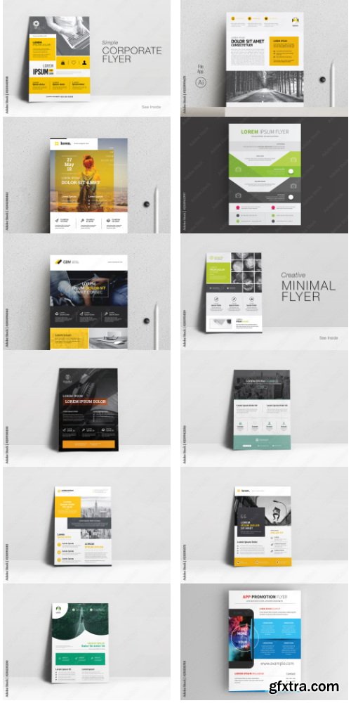 Business Flyer Design Template 6 50xAI