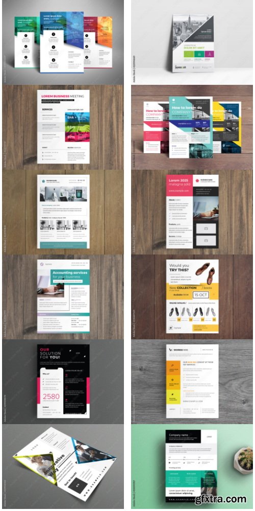 Business Flyer Design Template 6 50xAI