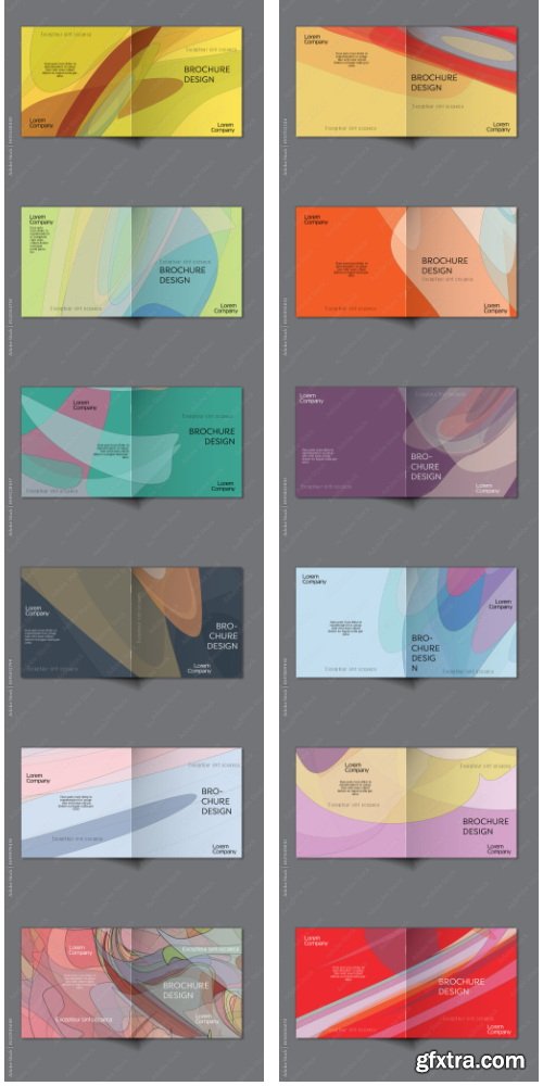 Brochure Cover Layout With Abstract Overlapping Pastel Transparent Shapes 2 38xAI