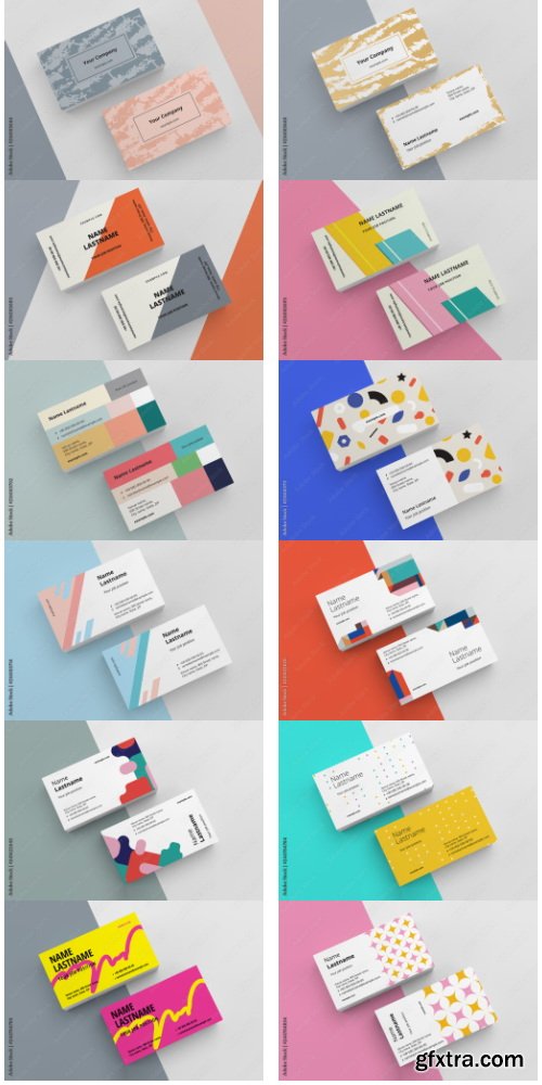 Abstract Business Card Layout 44xAI