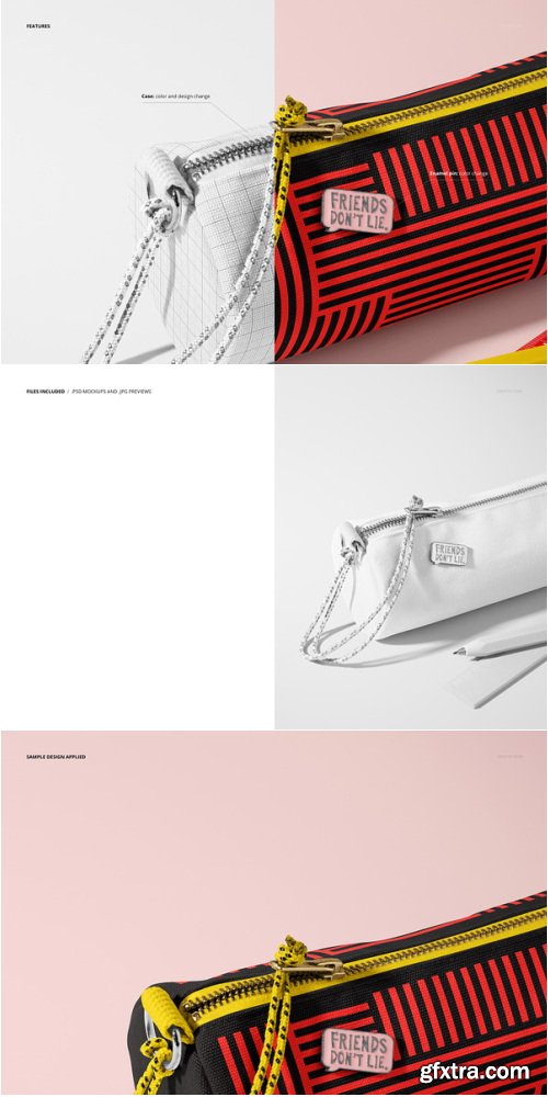 CreativeMarket - Fabric Pencil Case Mockup - 290975028