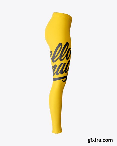 YellowImages - Long Leggings Mockup - Right Side View - 49503