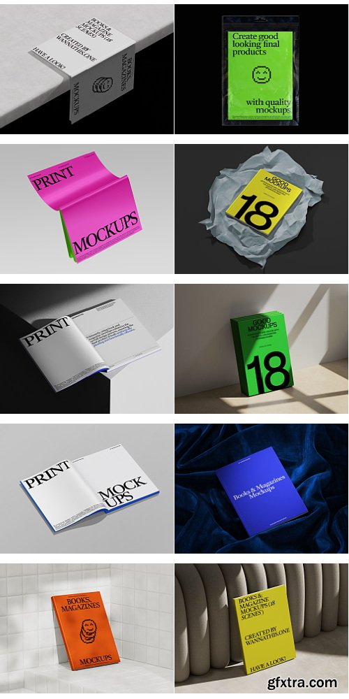 Wannathis - Books & magazines mockups