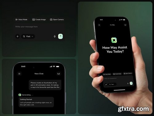 Ui8.net - Oxema – AI Companion Mobile UI Voice & Chat