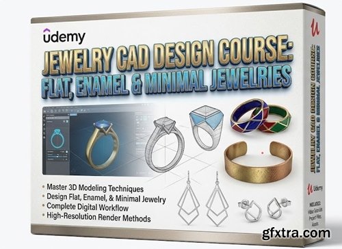 Udemy - Jewelry CAD design course: flat, enamel & minimal jewelries