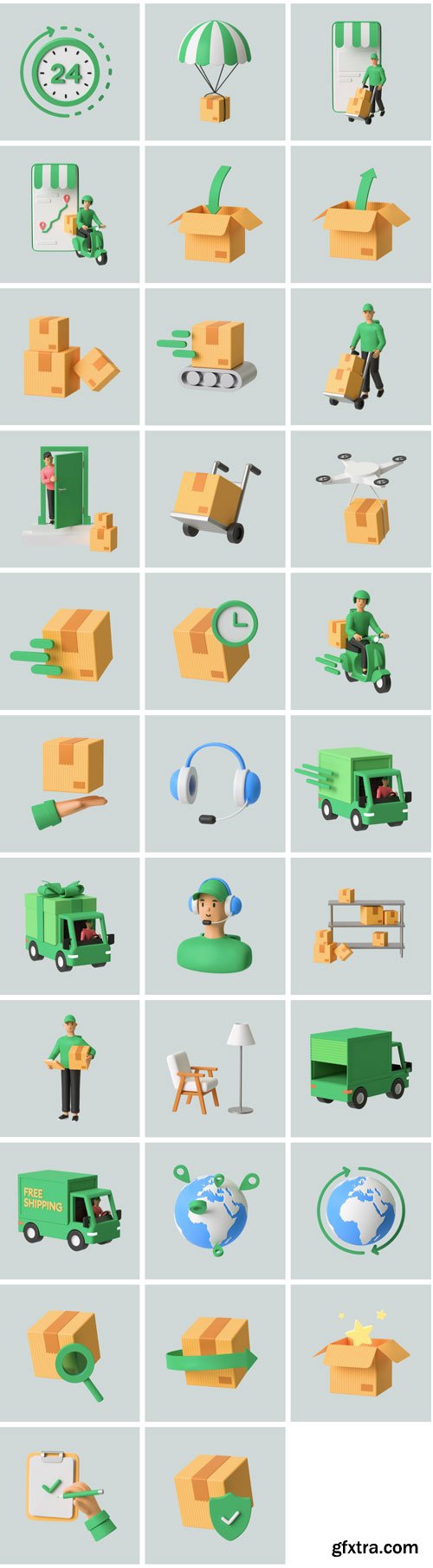 Wannathis - Delivery 3D illustrations