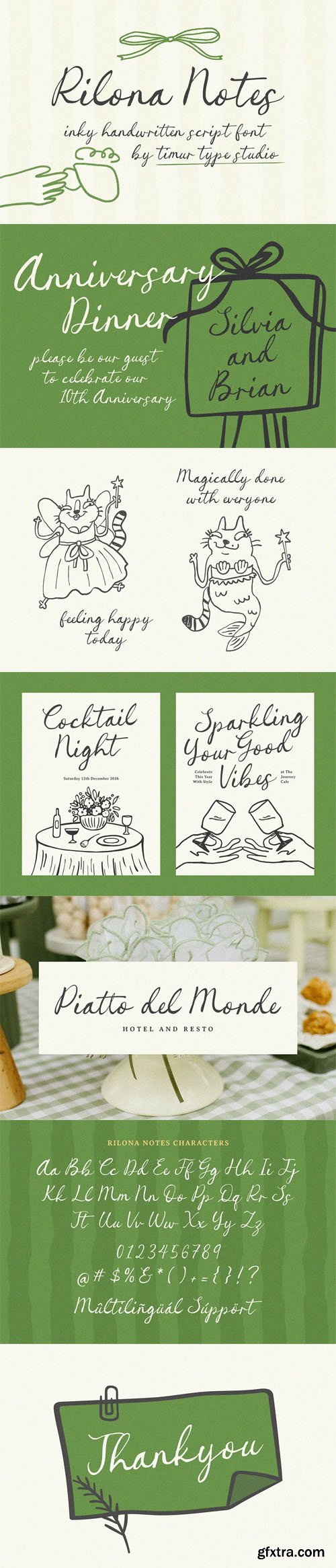 Rilona Notes - Inky Handwritten Script Font