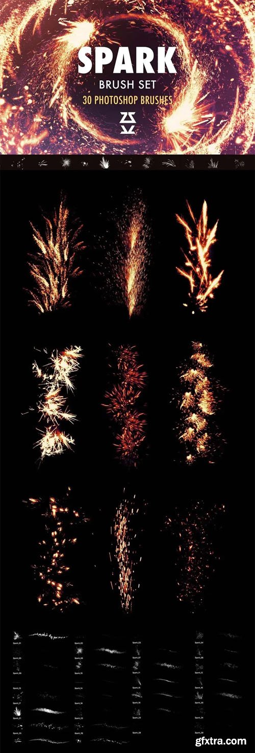 Spark Brushes Pack for Photoshop