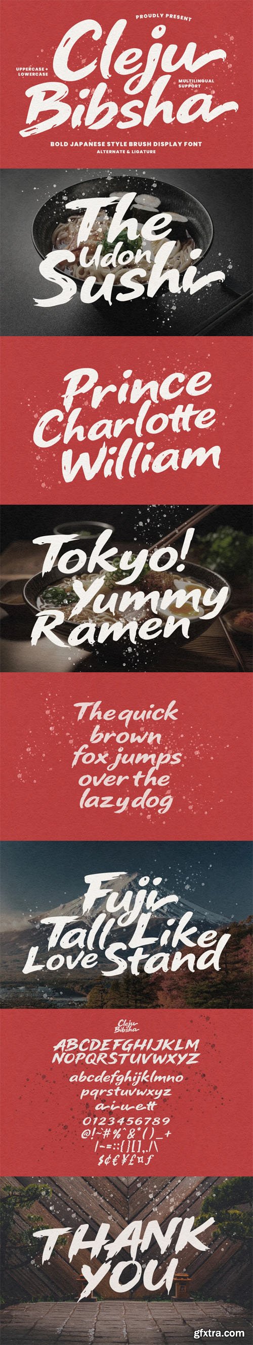 Cleju Bibsha - Bold Japanese Style Brush Display Font