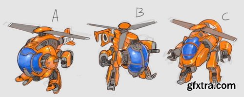 Concept Art Forge - Transforming Mech Design in Photoshop and Blender