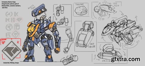Concept Art Forge - Transforming Mech Design in Photoshop and Blender