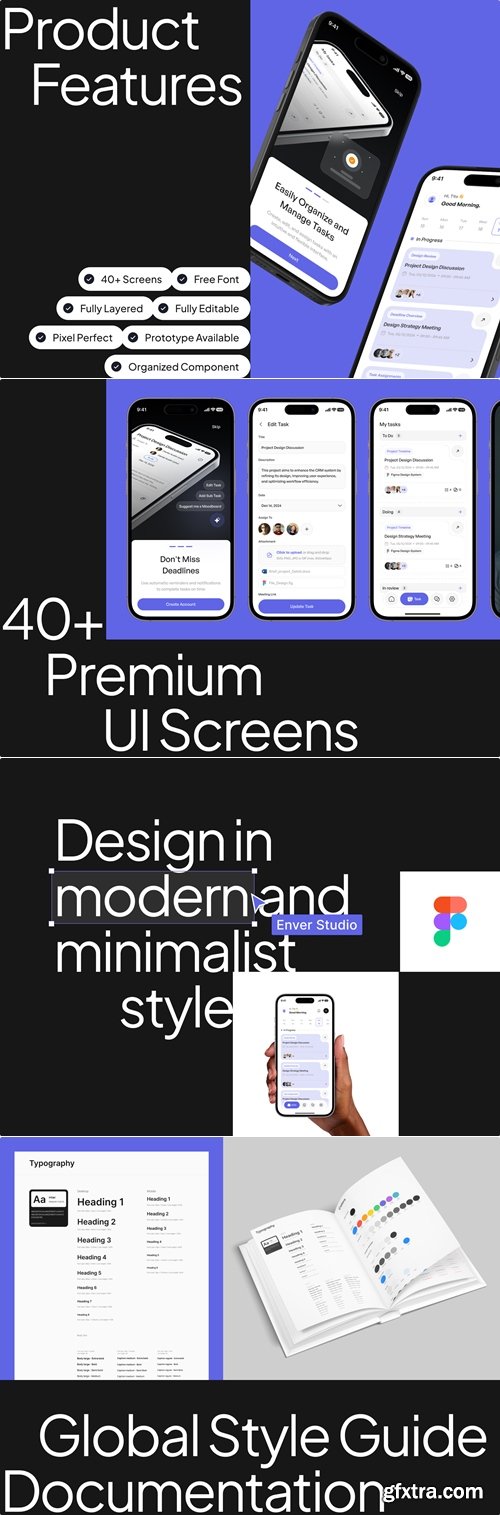 UI8 - Task Manager App UI Kit V.2