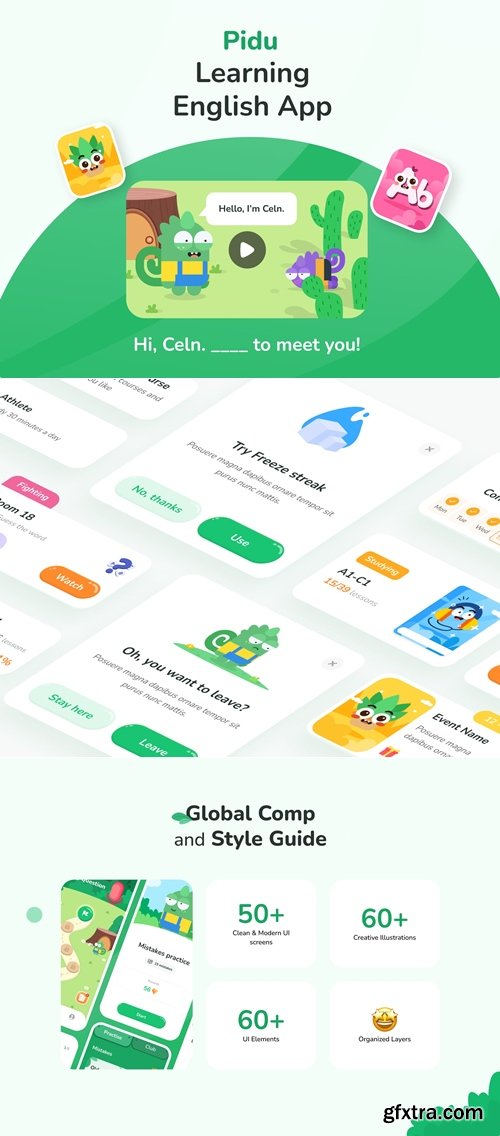 Pidu - Learning English App UI Kit