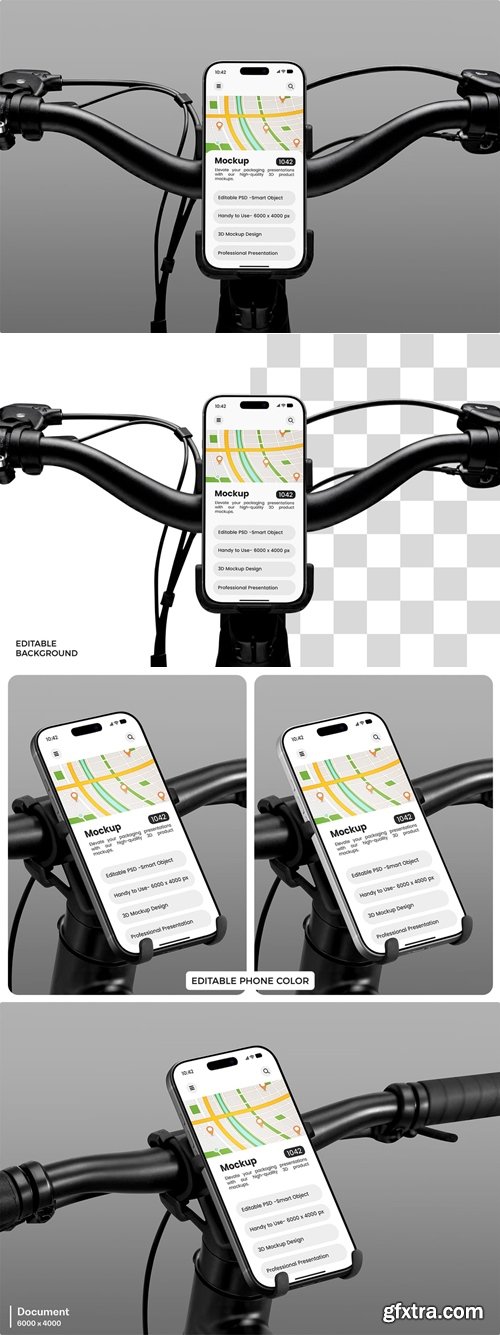 iPhone App Branding Mockup on Bicycle