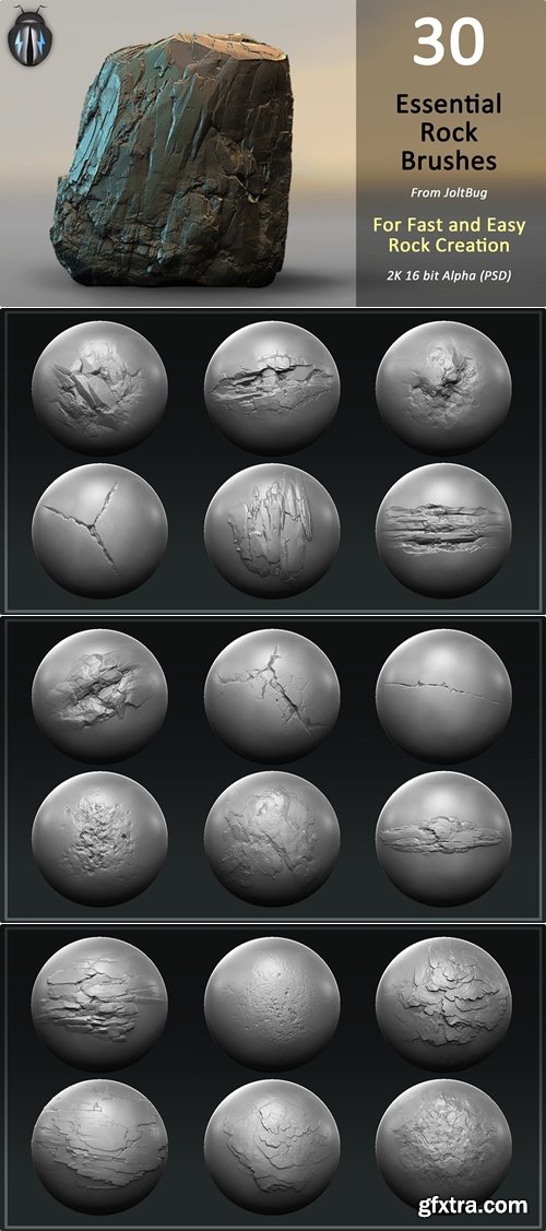 Artstation - Essential Rock Brushes Vol1