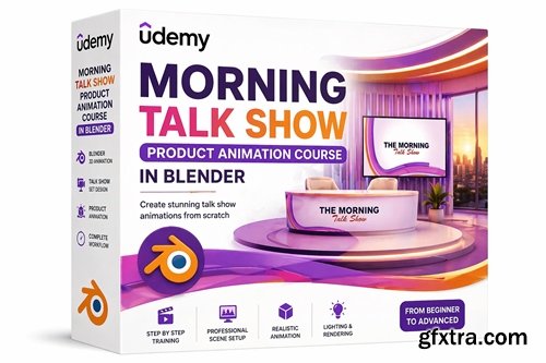 Udemy - Morning talk show product animation course in blender