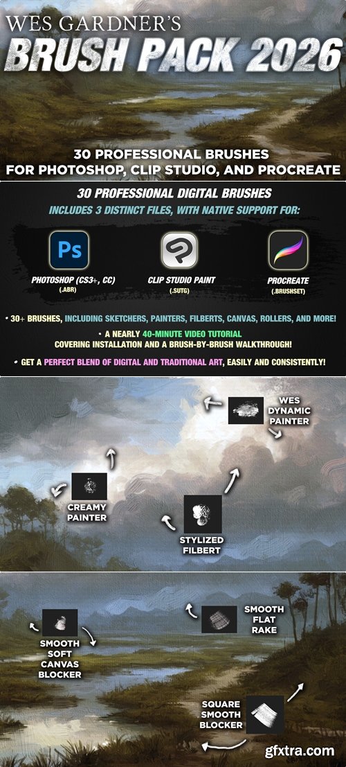 Artstation - Wes Gardner's Brush Pack 2026