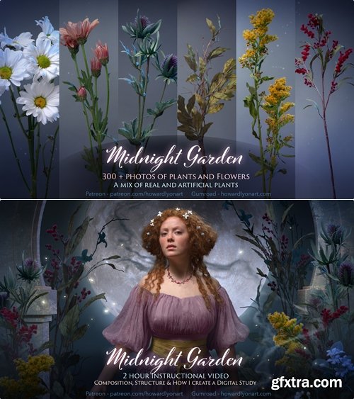 Gumroad - Midnight Garden Plants and Flowers
