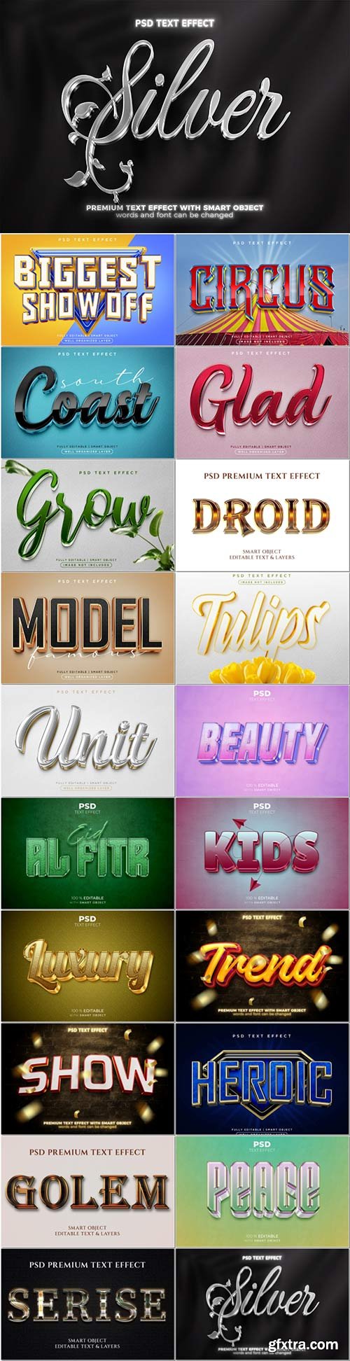20 Psd text effect set vol 2