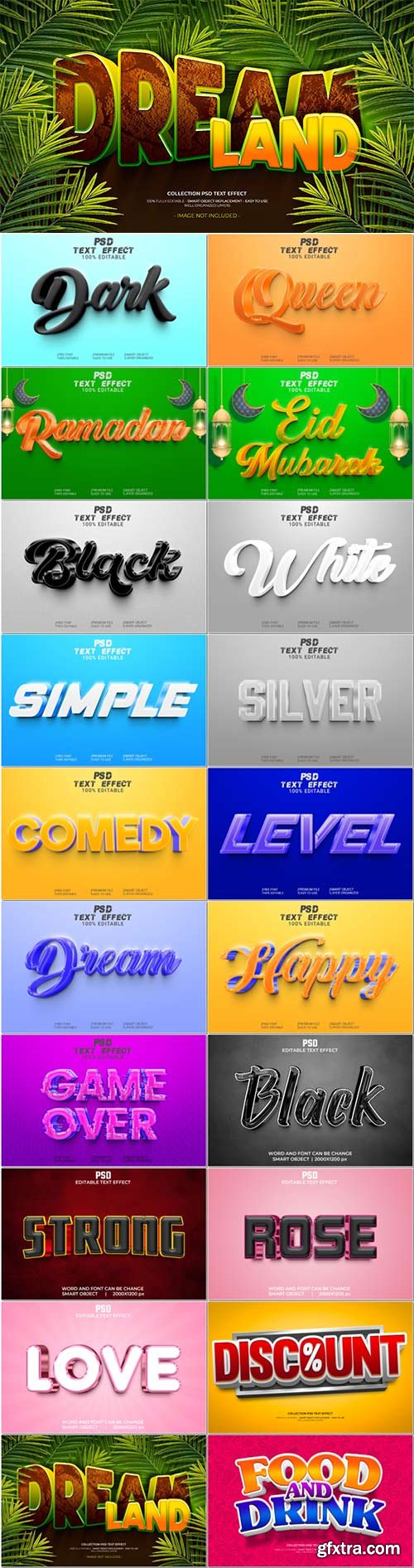 20 Psd text effect set vol 5