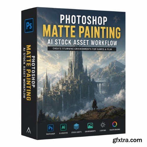 Udemy - Photoshop Matte Painting: AI + Stock Asset Workflow