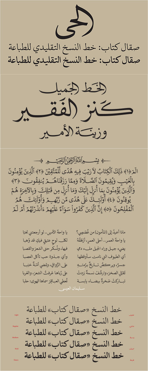 Sakkal Kitab - Arabic 5 Styles Font Family