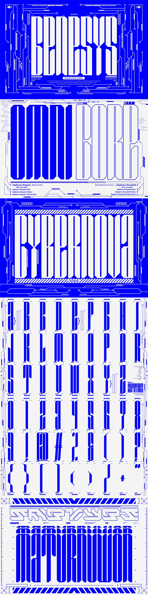 Zephyrus - Modern Condensed Cyber 8xOTF 14491095