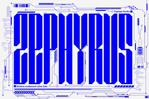 Zephyrus - Modern Condensed Cyber 8xOTF 14491095