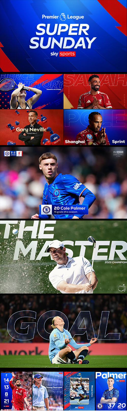 Sky Sports Sans - 10 Styles Font Family NEW!