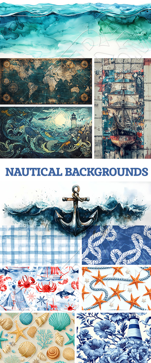 Nautical Backgrounds 29xJPEG