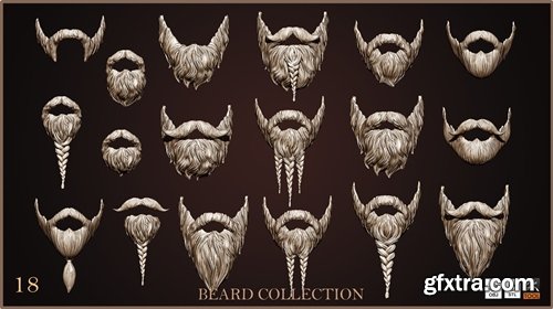 ArtStation - Beard Collection - 18 beard ZTL