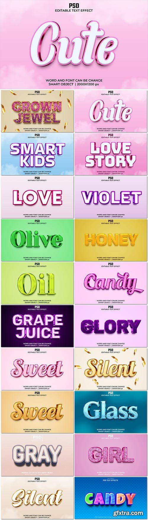 Psd text effect set vol 464