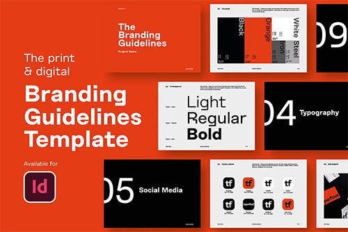 Branding Guidelines Template INDD, AI, PSD 6173358