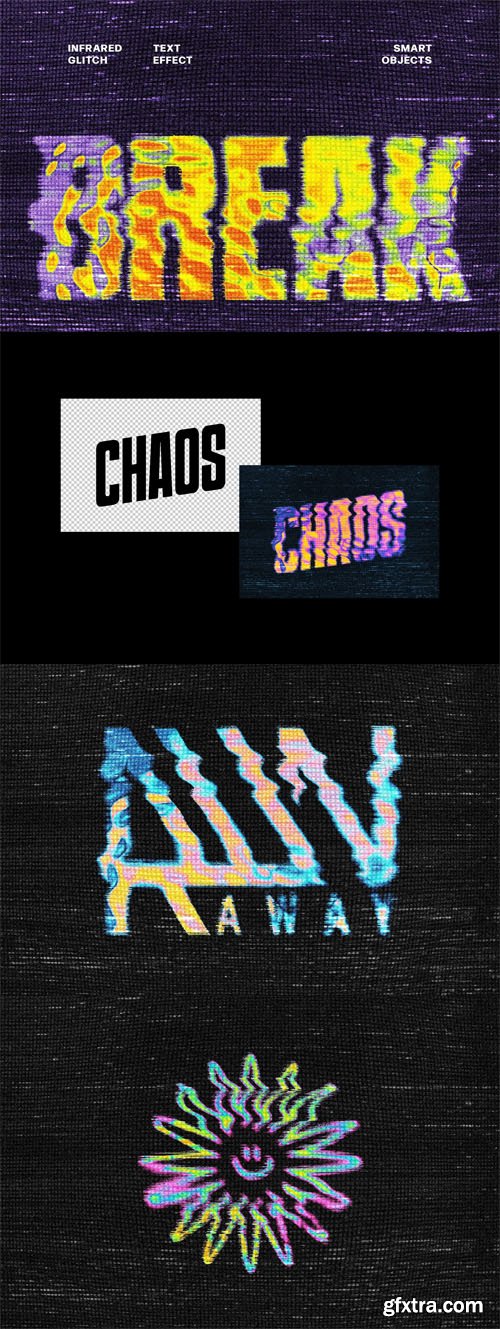 Infrared Glitch Text Effect for Photoshop