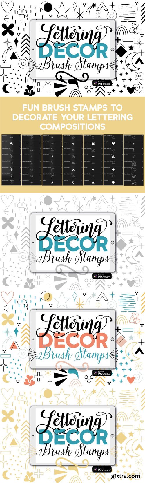 Abstract Shape Stamps for Lettering - Procreate Brushes Pack Abstract Shape Stamps for Lettering - Procreate Brushes Pack