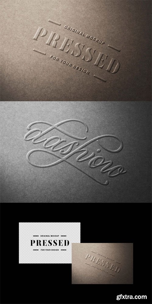 Pressed Paper Logo PSD Mockup Template