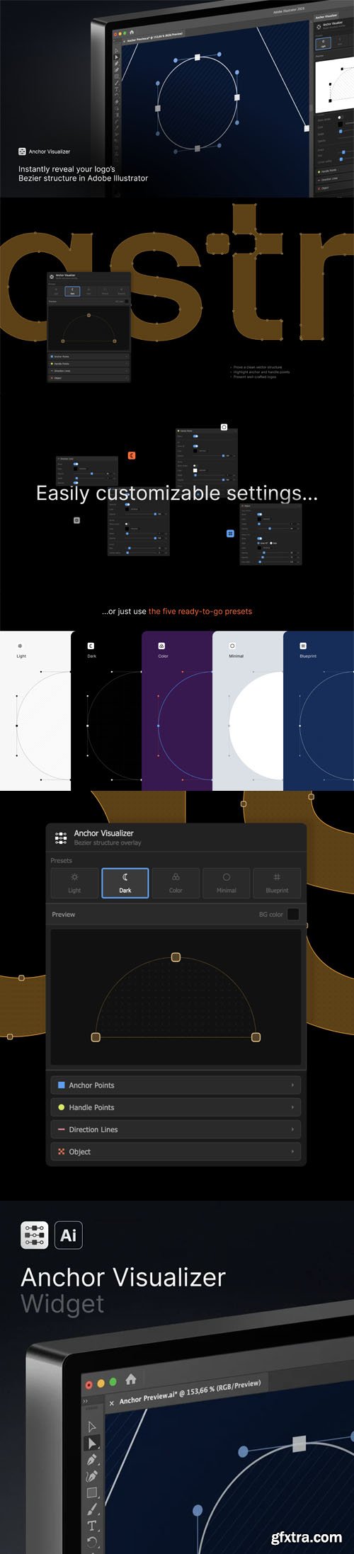 Anchor Visualizer - Bezier Structure Plugin for Illustrator