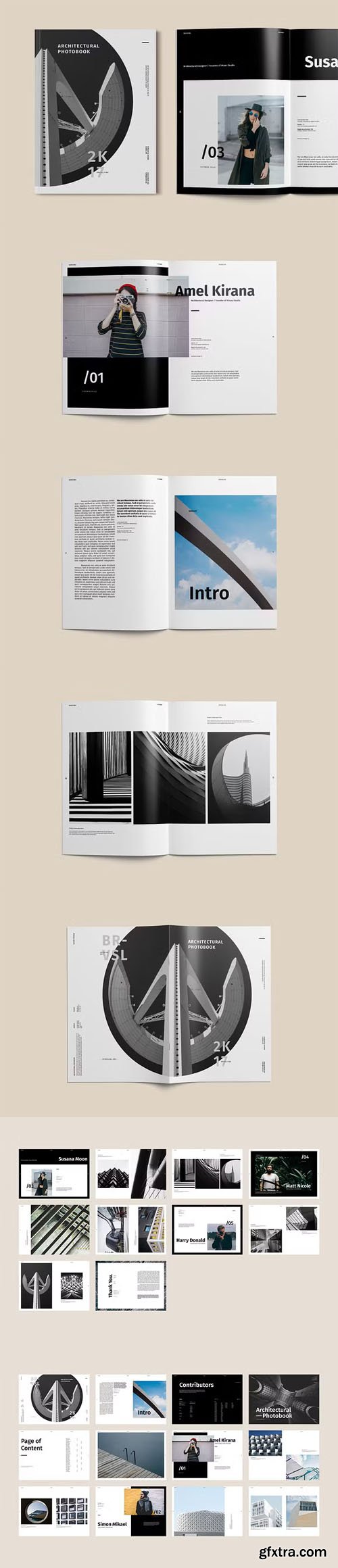 Architecture Photobook Template for InDesign