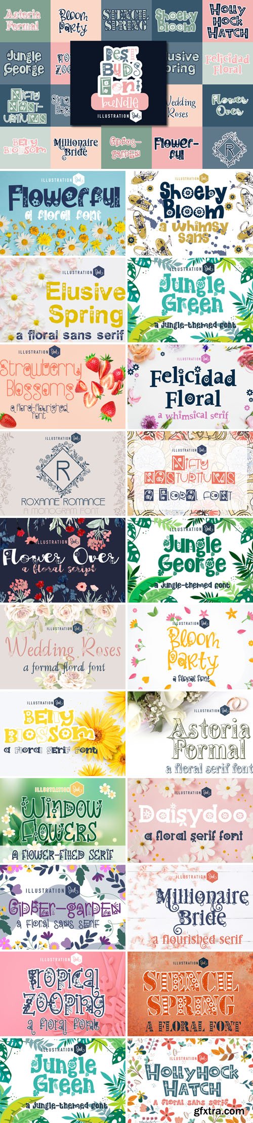 Best Buds Font Bundle - 20 Premium Fonts