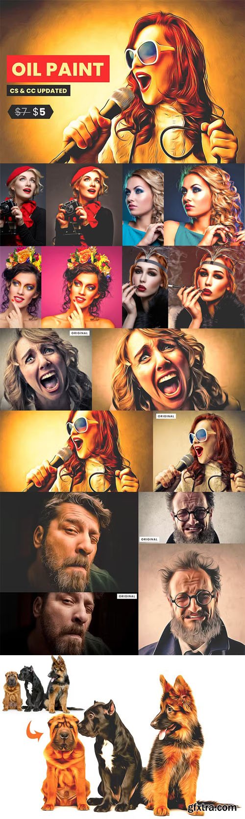 Premium Sharpen OilPaintFX Action for Photoshop