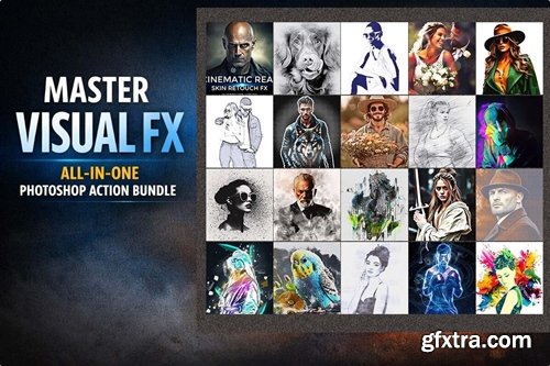 Master Visual FX Photoshop Action Bundle