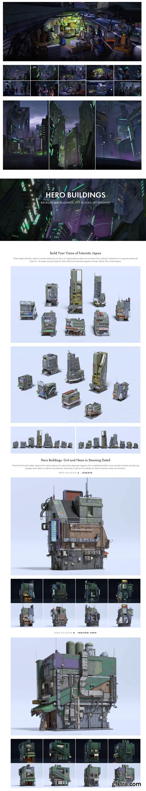 BigMediumSmall - Chiba city for FBX,OBJ,Blender and UE