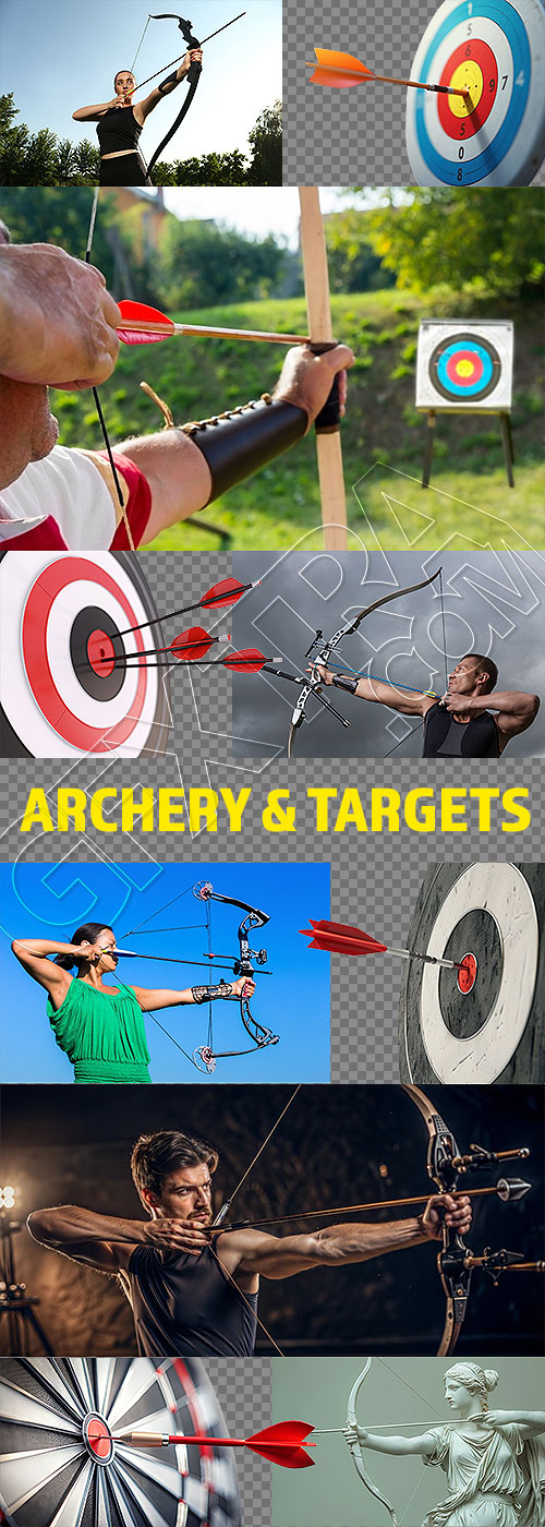 Archery & Targets 18xPNG, 26xJPEG