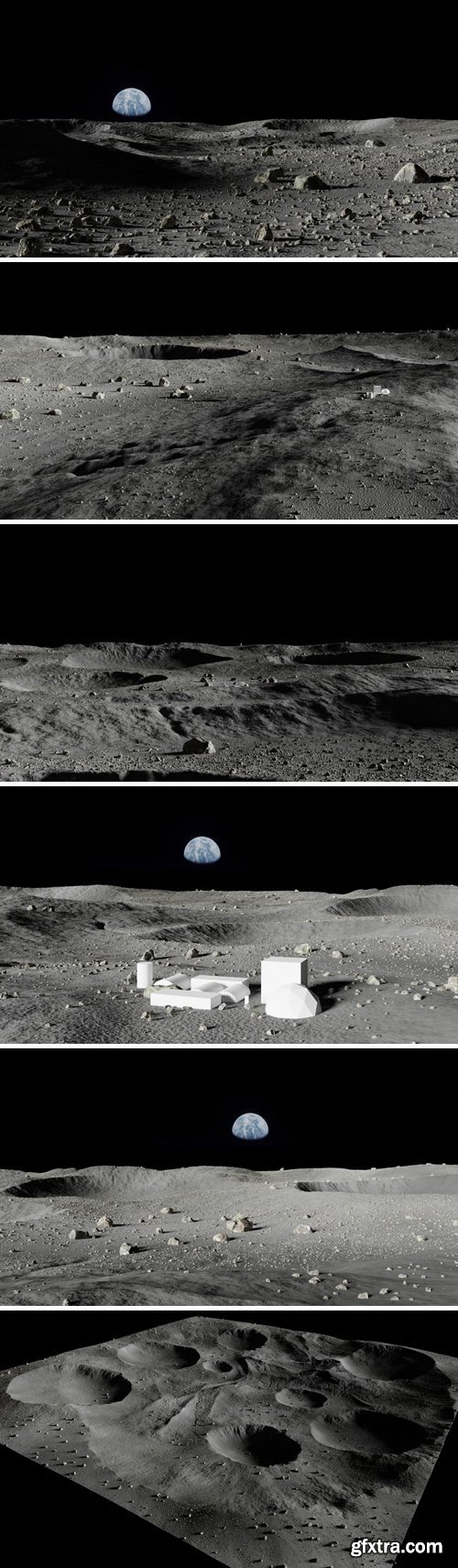 ArtStation - Lunar Landscape in Blender - Moon Map004