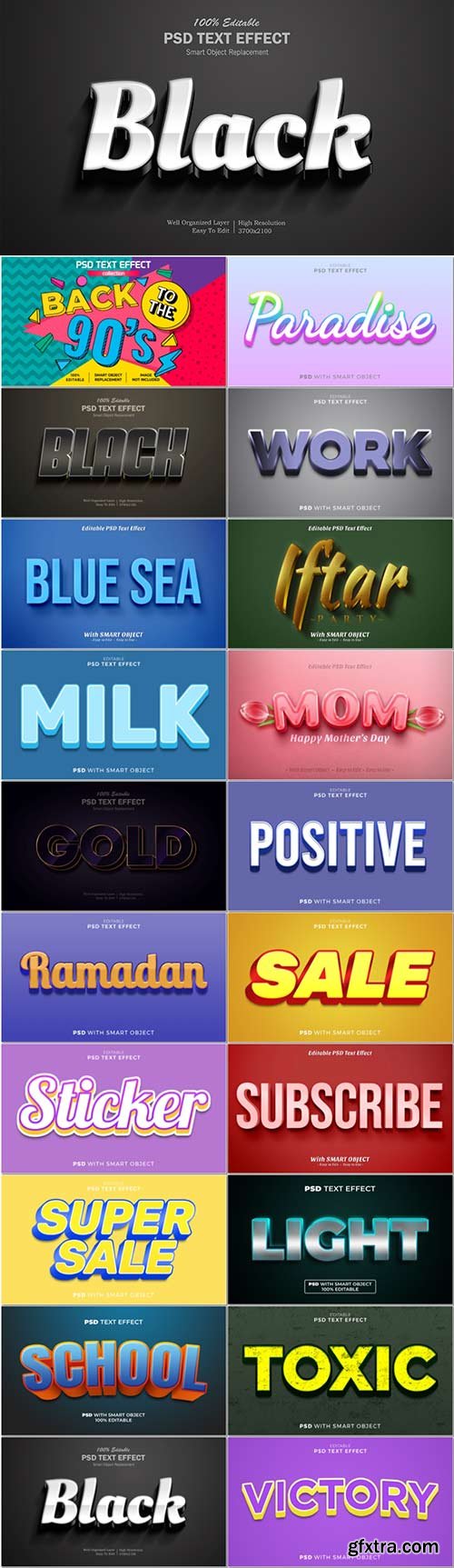 Psd text effect set vol 396