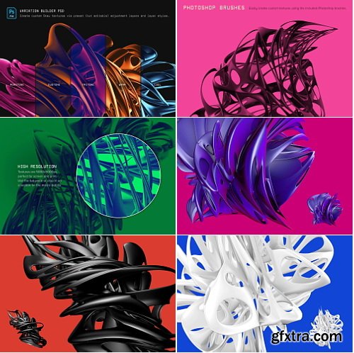 Chromasupply - Skew: 105 Warped 3D Shapes