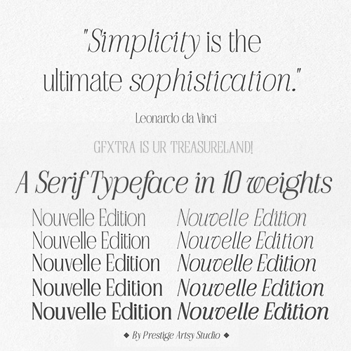 Nouvelle Edition - 10 Styles Beautifull Serif Family 291266412