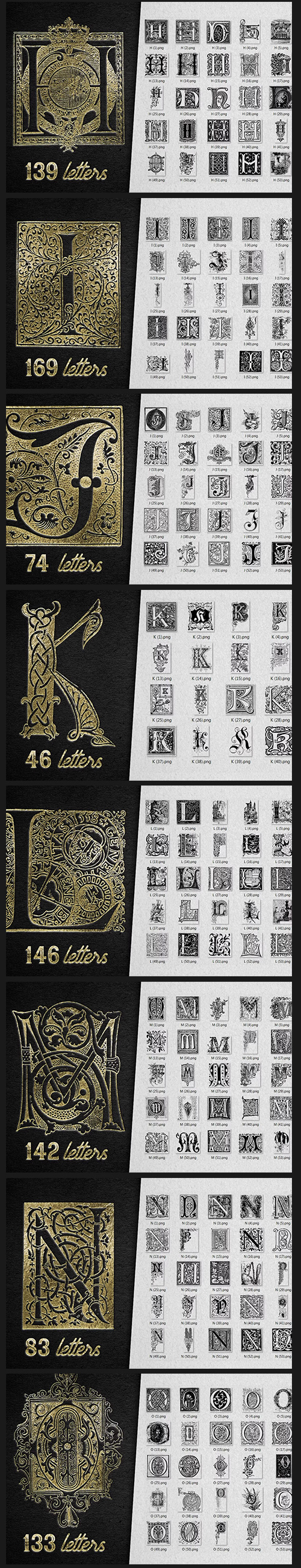 28 IN 1 VINTAGE LETTERS COLLECTION 1170716 28 IN 1 VINTAGE LETTERS COLLECTION 1170716